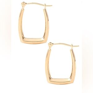 14k Gold Square Hoop Earrings